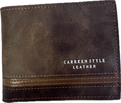 Billetera casual marrón leather.