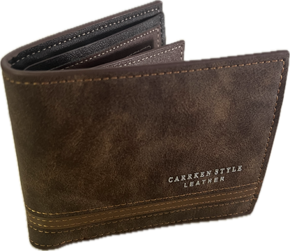 Billetera casual marrón leather.