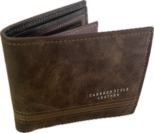 Billetera casual marrón leather.